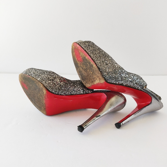 💥 SOLD 💥Christian Louboutin silver sparkling - Picture 8 of 10